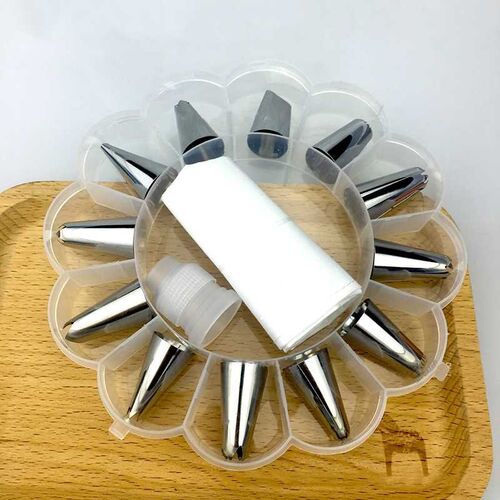 14pcs Decorating Tip Set Icing Piping Nozzles TPU Pastry Bag