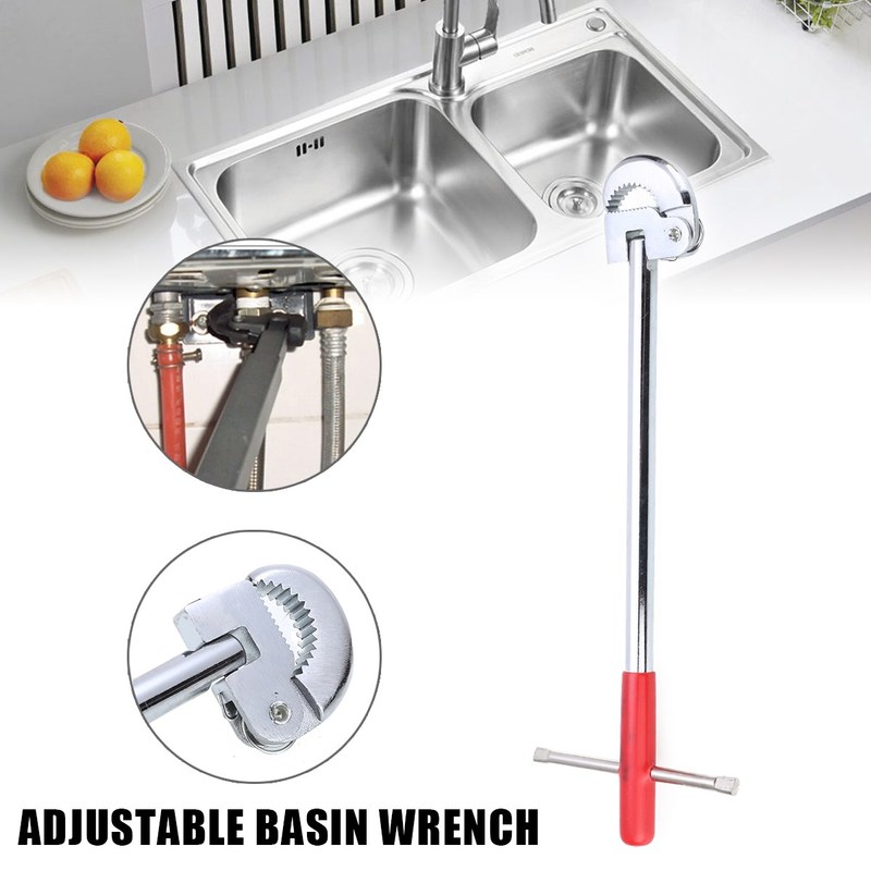 Adjustable Basin Wrench Manual Sink Bath Tap Telescopic Spa