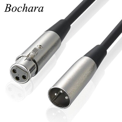 Bochara 3pin XLR Cable Male to Female Dual Shielding Audio