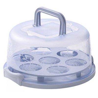 Plastic Round Cake Container Portable Cake Storage Box Cupca