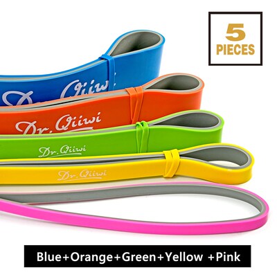 210cm Rubber Elastic Resistance Bands Set Yoga Exercise Band