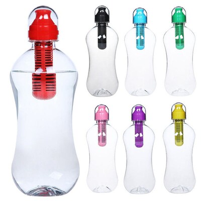 New 550ml Plastic Water Bobble Hydration Filter Portable Out