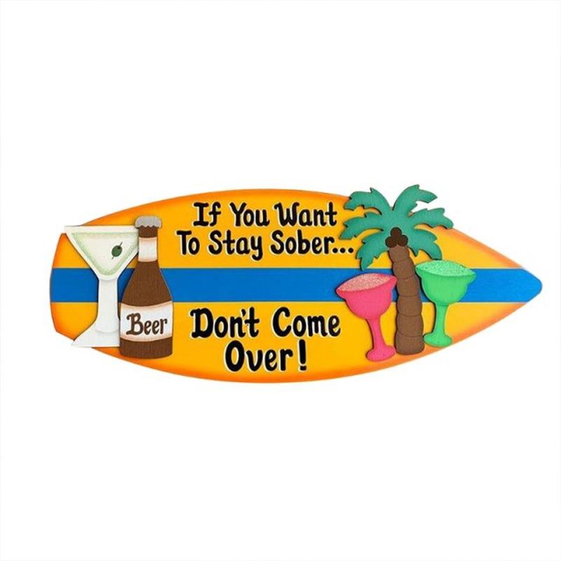 Wooden Surfboard Wall Decoration Signs Beach Bathroom Decor