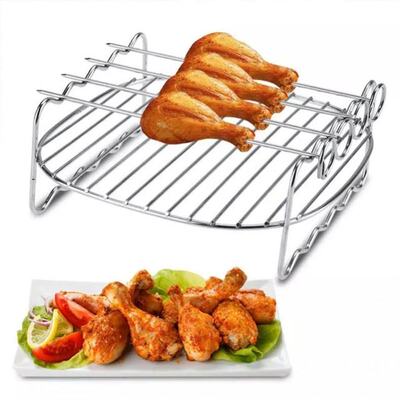 Baking Tray Skewers Air Fryer Stainless Steel Holder BBQ Bar