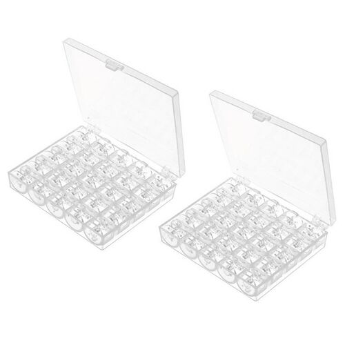 50 PCS Sewing MaChine BoBBinS with CaSe for Br Singer J