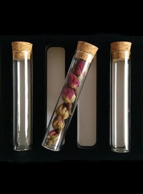 24pcs/lot 15x100mm Flat bottom Glass Test Tube with cork sto