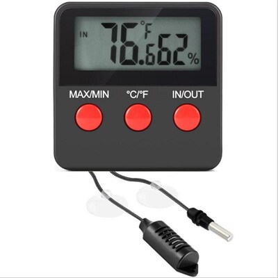 Mini Digital LCD Reptile Tank Egg Incubator Thermometer Hygr