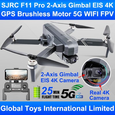 SJRC F11 4K Pro 2 Axis Gimbal EIS Real 4K Professional Came