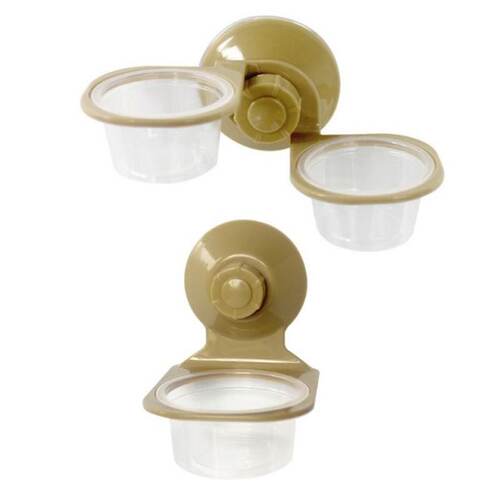 Suction Cup Reptile Water Food Feeder Wall Hanging Feeding D