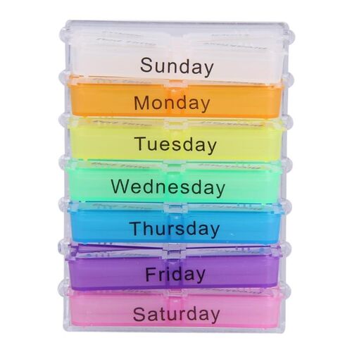 7 Days container tablet Weekly diet pills box Medicine Stor