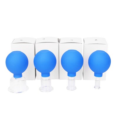 Rubber Head Glass Vacuum ping body Massager ventosa Suction