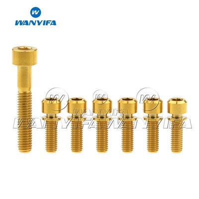 Wanyifa Titanium Bolt M6X35mm Square Head Bike Headset Caps