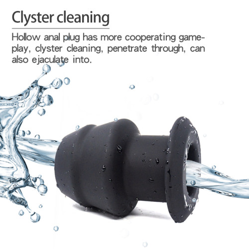 Adult Diary Anal Shower Hollow Butt Plug Enema Prostate Mas