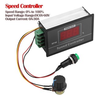 DC 6 60V 12V 24V 36V 48V 30A PWM DC Motor Speed Controller