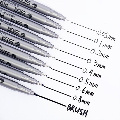 Black Fine Tip Inking Pens  Drawing Archival Ink Pen Finelin