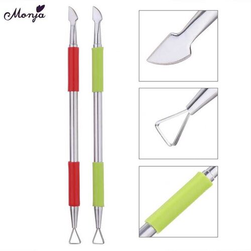 1PC Double Head Nail Art UV Gel Polish Remover Triangle Rod
