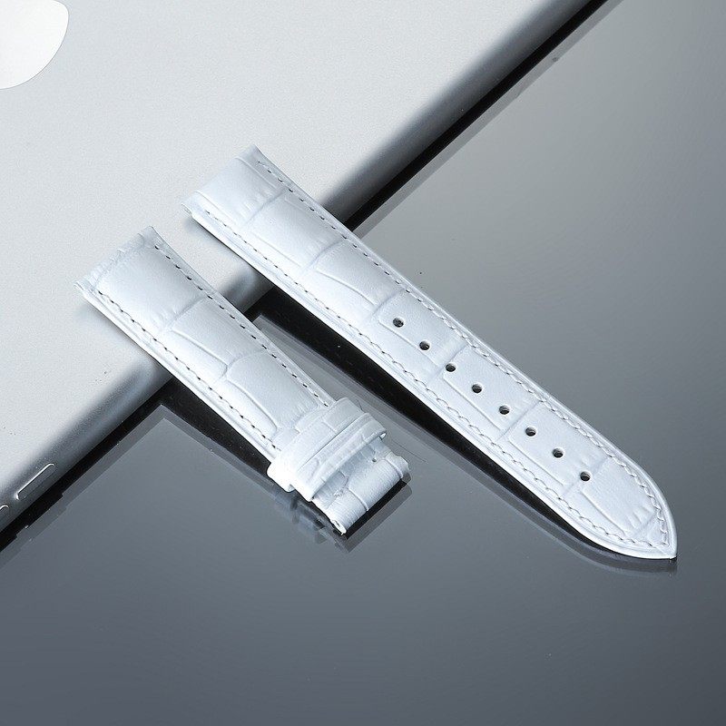 时尚通用男女牛皮表带适配欧米茄萧邦浪琴棕色头层真皮机械手表带