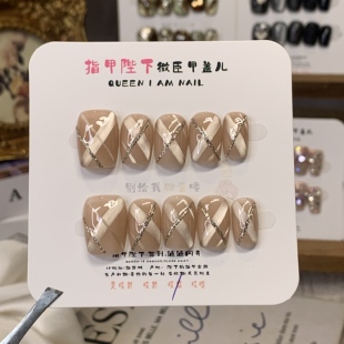 芭蕾舞鞋-指甲陛下纯手工穿戴甲温柔氛围感新年战甲高级显白美甲