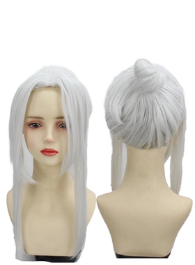 无畏契约 VALORANT cosplay 假发 cos捷风Jett银灰色造型发