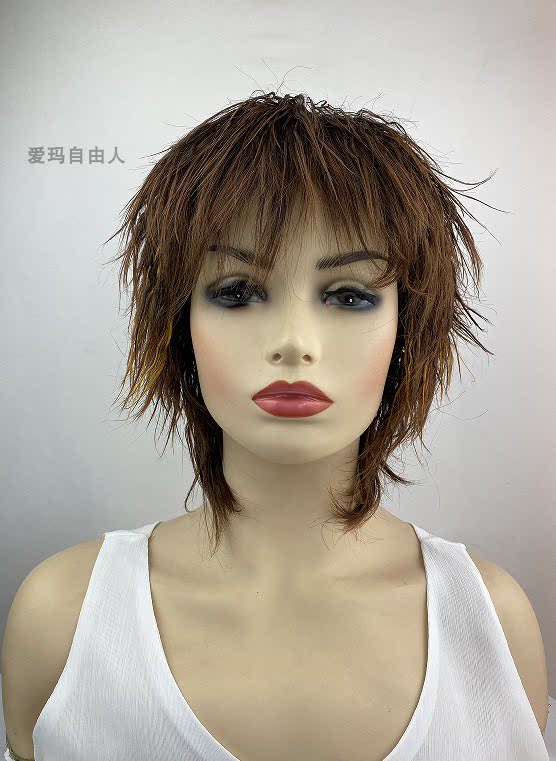 烟花烫短卷发狼尾款