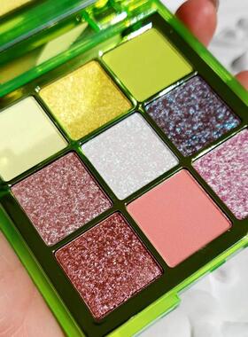 醉后一盘 绝版正品huda beauty霓虹灯NEON眼影9宫格green荧光色
