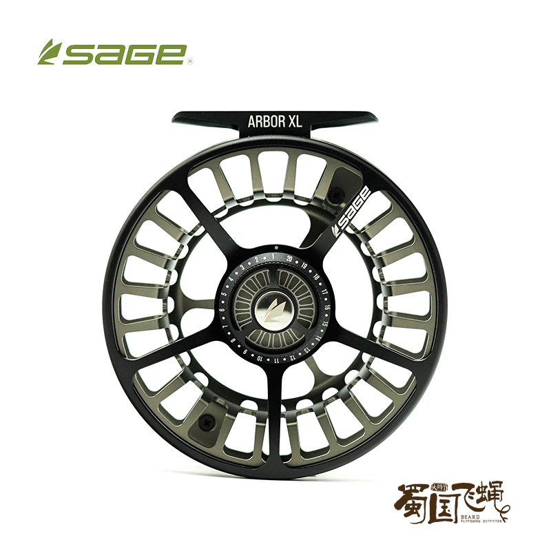 现货新款美国 SAGE ARBOR XL飞钓轮密封刹车铝合金轻量化蜀国飞蝇