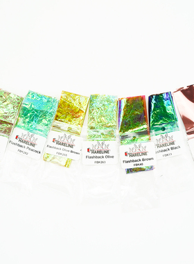 现货 Hareline Flashback 飞钓若虫背皮干式毛钩绑制材料蜀国飞蝇