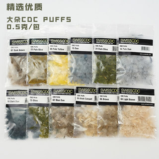 瑞士SWISS CDC Puff 大朵羽毛 飞钓干式毛钩绑制材料 蜀国飞蝇