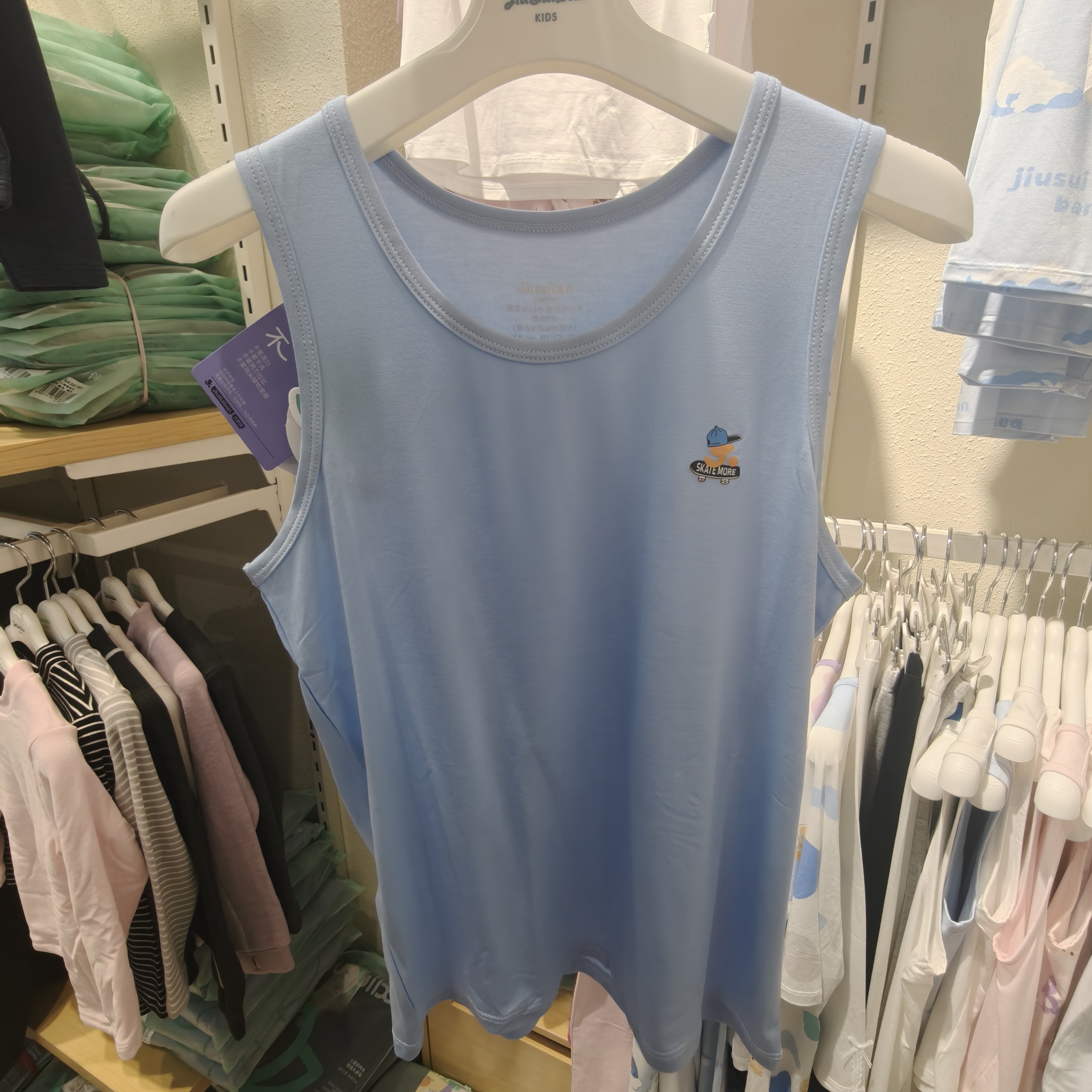 专柜正品久岁伴男童背心莫代尔面背心吊带