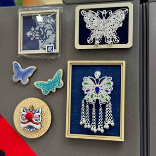 贵州苗族冰箱贴西江千户苗寨侗族特色手工扎染冰箱贴贵州旅游纪念