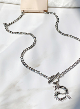 青岛欧美外贸饰品 属相龙新潮生肖本命年叠戴项链时髦锁骨链