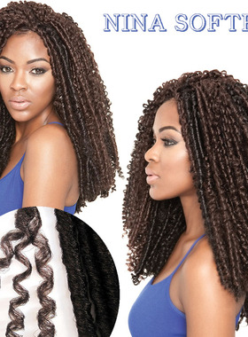 脏辫假发紫色鬼雷女士卷黑人接发非洲小脏辫假发soft dread hair