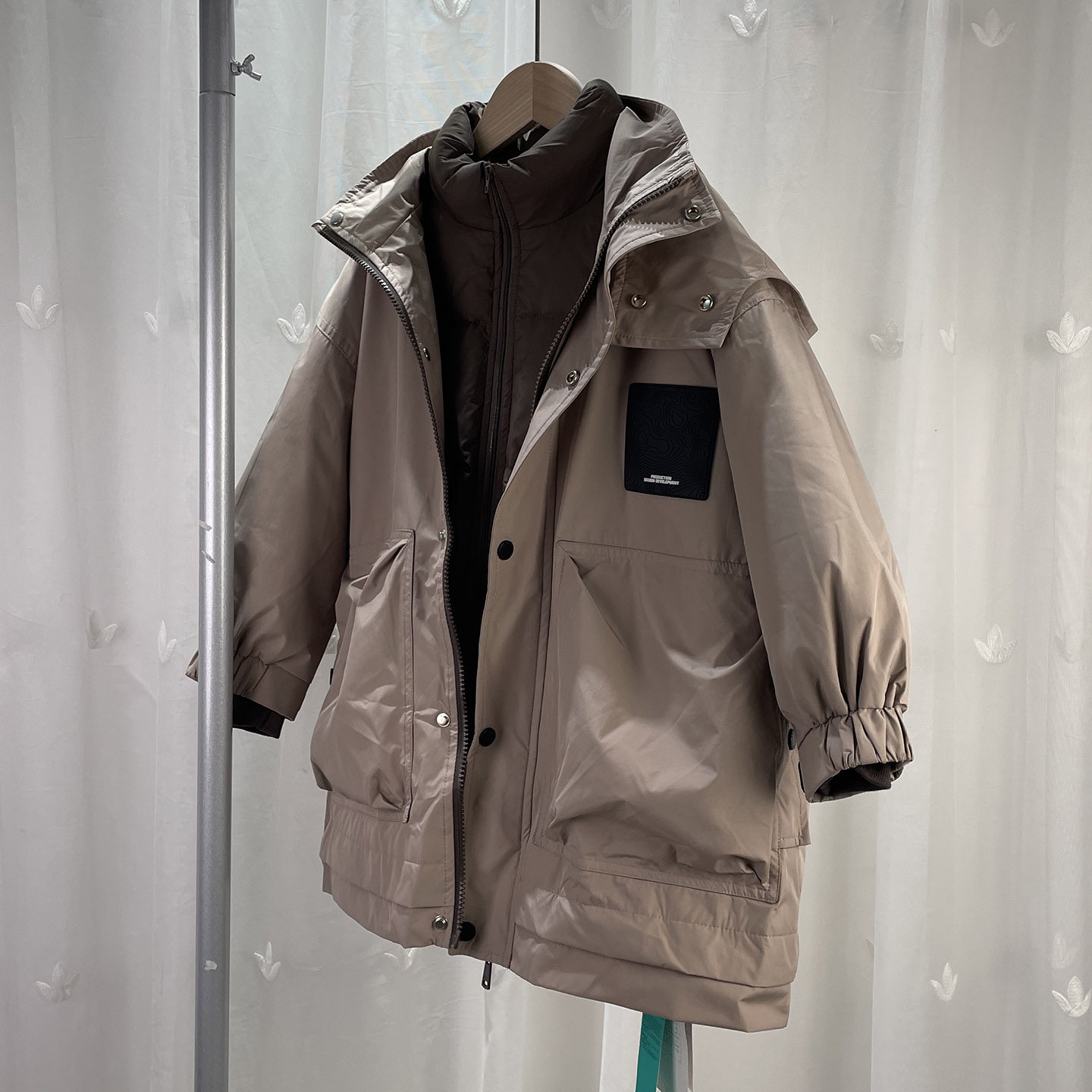 Z 撤柜童装中大童男童两件套长款羽绒服儿童冬季鸭绒保暖外套