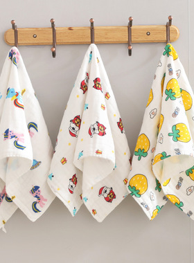 六层35x75cm纯棉纱布大童巾婴幼儿A类大毛巾宝宝成人运动巾洗澡巾