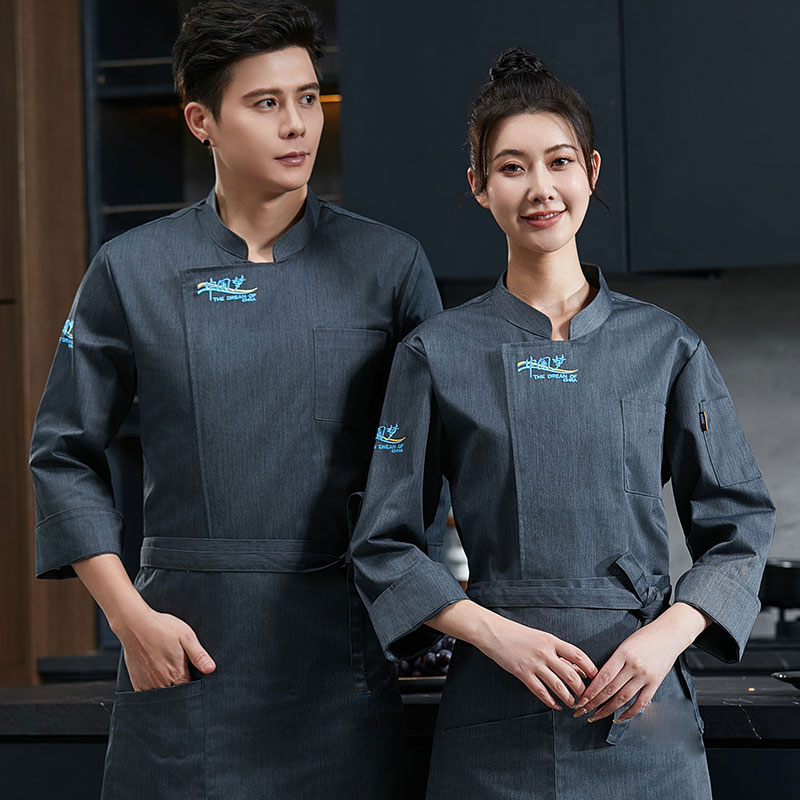 高档厨师服秋冬长袖烘焙面点工装