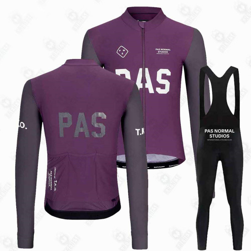 PAS抓绒套装冬季骑行服长袖背带