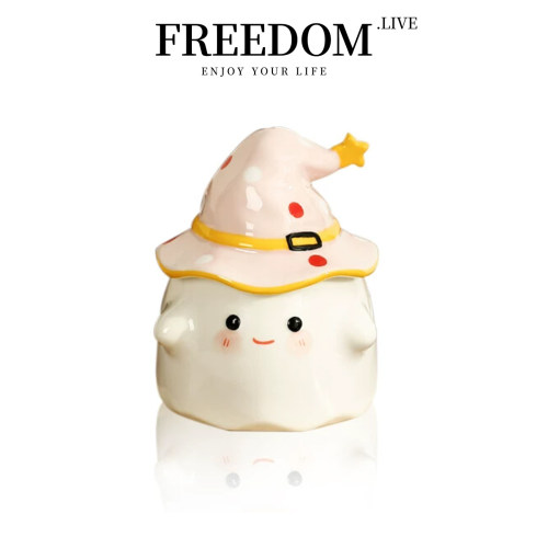 FREEDOM.LIVE 杯具马克杯带盖陶瓷杯稀奇古怪伴手礼水杯 | 幽灵