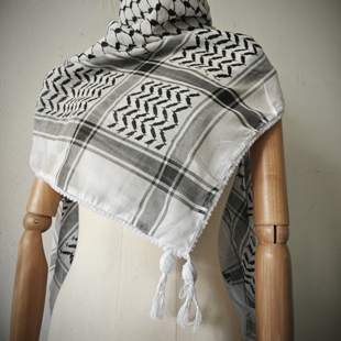 头巾头箍中东迪拜沙特阿拉伯头巾 巴勒斯坦围巾男士提花