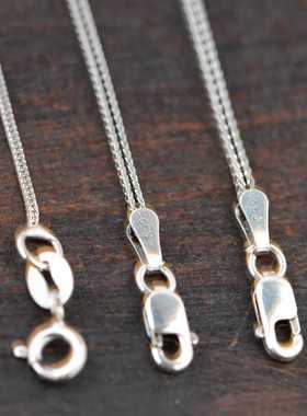 纯银仿古吊坠毛衣链