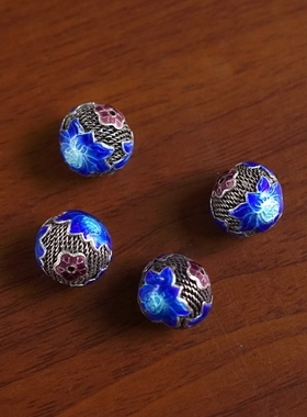 天醉掐丝珐琅花丝镶嵌珠子景泰蓝