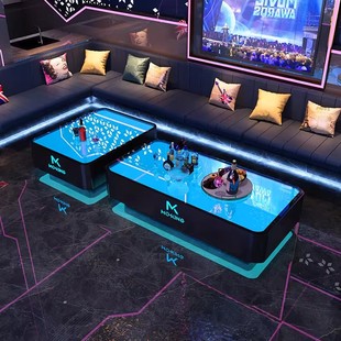 ktv茶几酒吧发光台卡座包厢专用不锈钢桌子钢化玻璃工厂直销现货