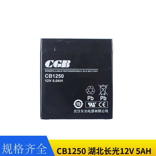 杭西奥电梯蓄电池救援装置CB1250 湖北长光12V 5AH电池12V 4.5AH