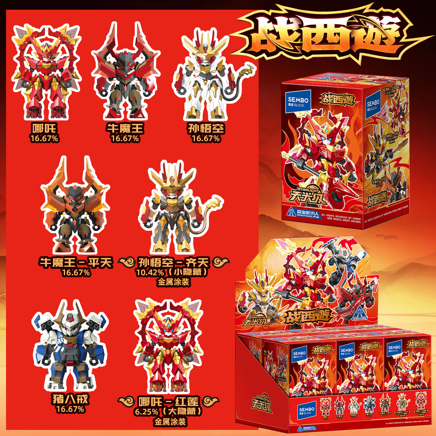 森宝积木人战西游拼装模型超可动