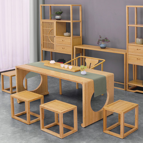 茗匠竹家具传统手工胡桃色本色