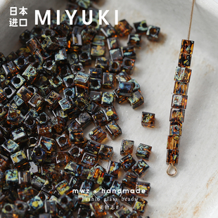 日本进口御幸MIYUKI四方珠4mm 手工DIY串珠材料隔珠玻璃米珠散珠