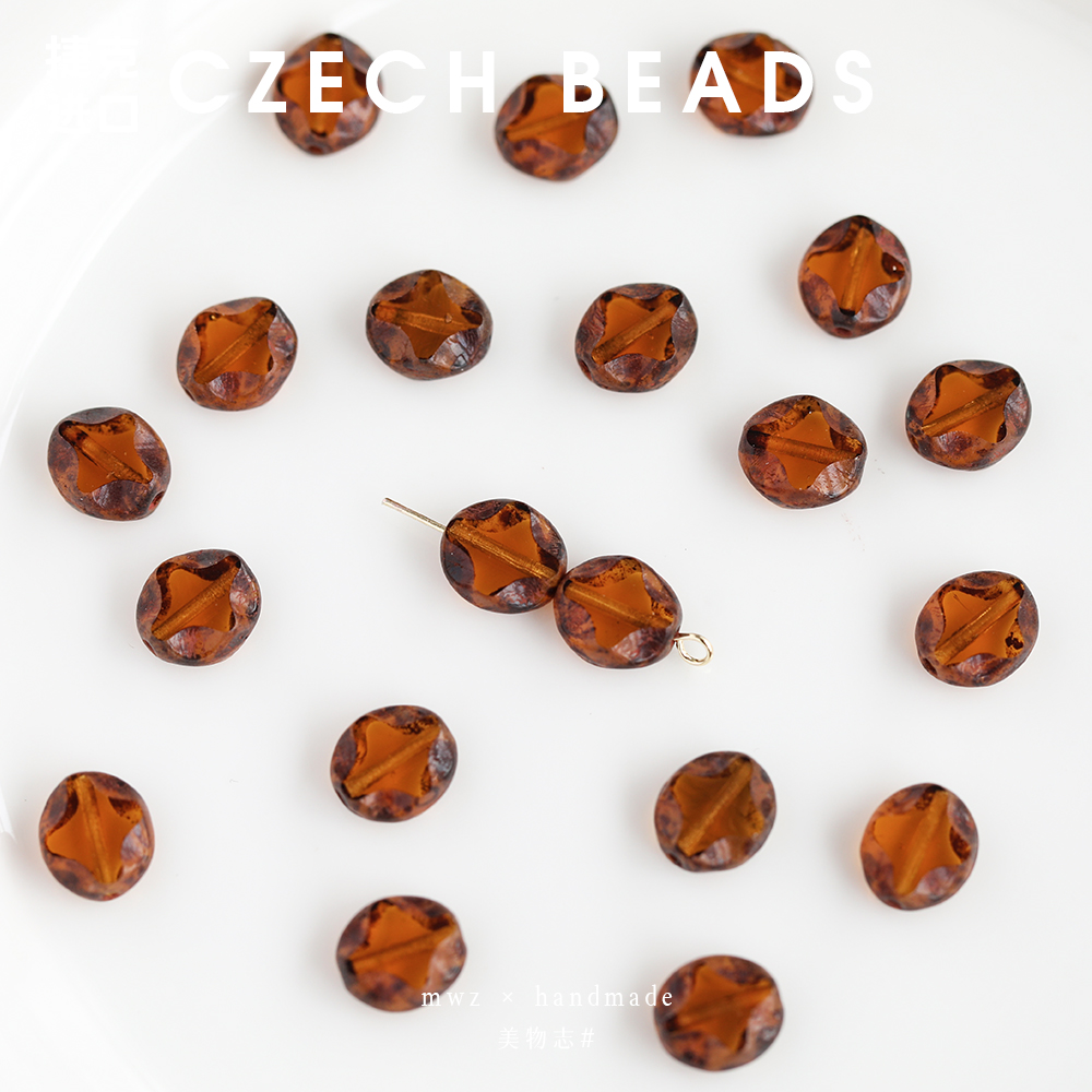 进口捷克珠多切面枣形珠