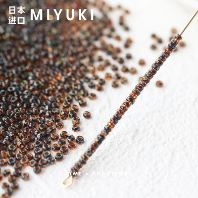 日本进口米珠毕加索琥珀色2mm
