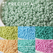 捷克进口宝仕奥莎油画实色米珠2.2mm 3mm串珠手工diy项链手链材料