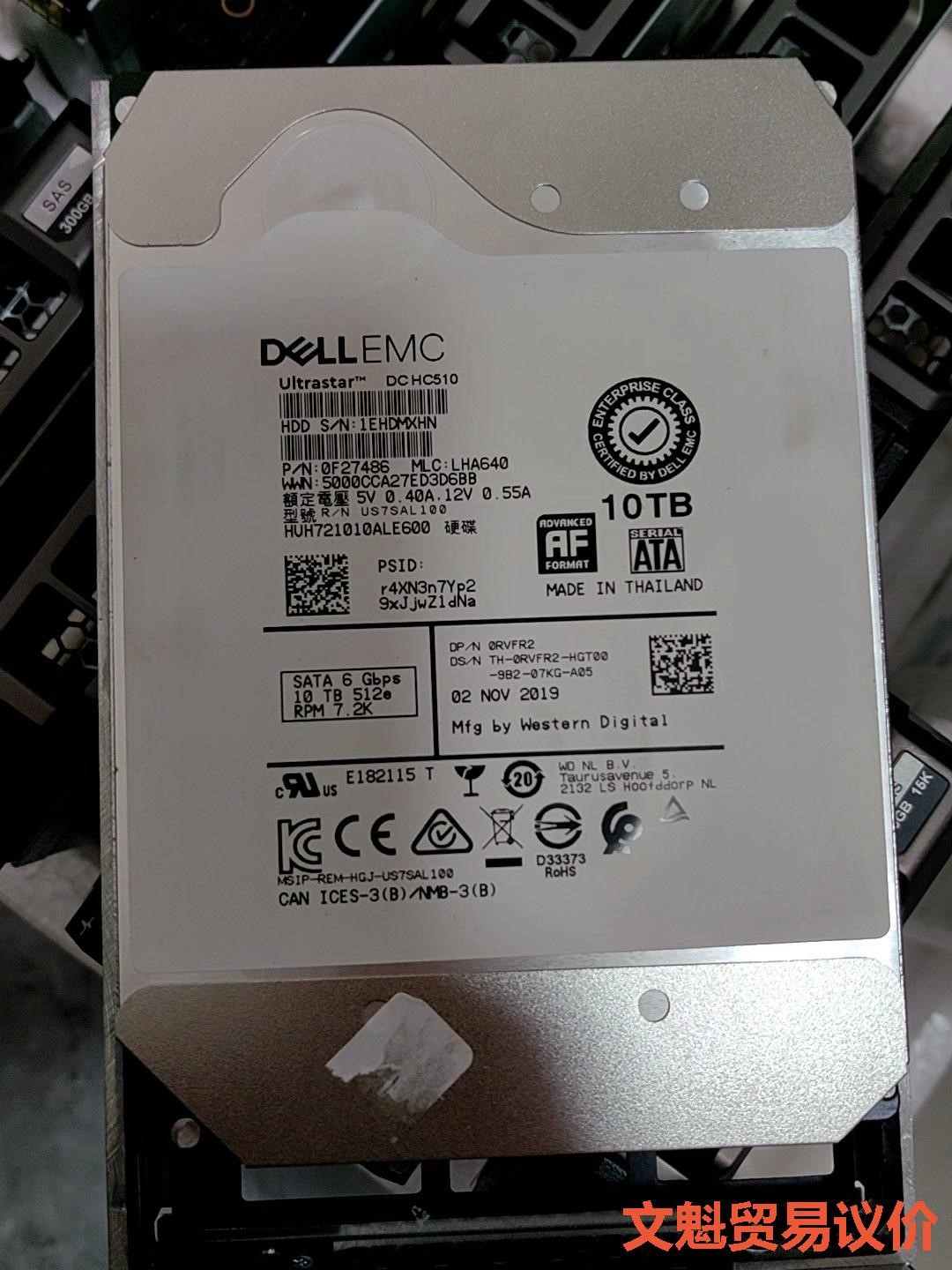 Dell/戴尔10T Sata 3.5寸12G硬盘,议价.