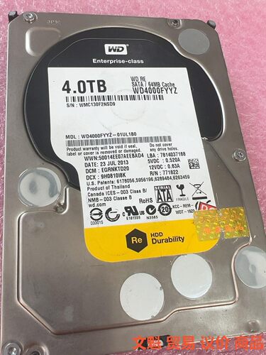 WD/西部数据 WD4000FYYZ 3.5寸 SATA 7议价